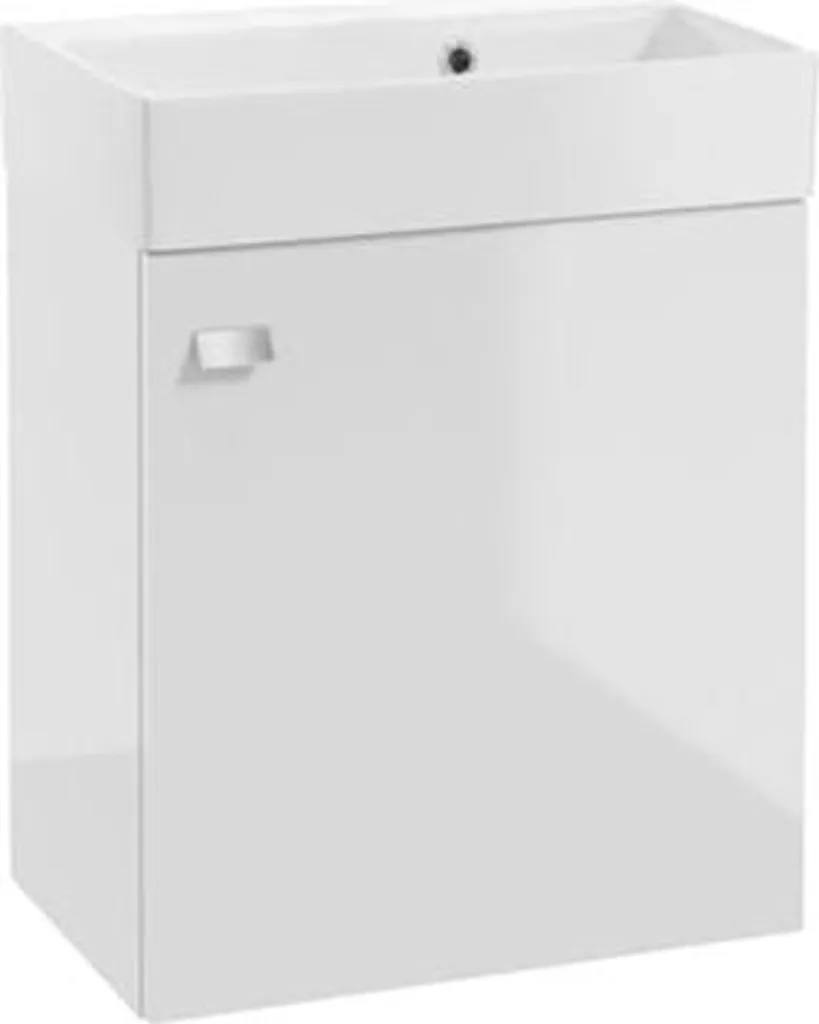 Meuble de salle de bain gain de place 60x50 cm avec vasque Elara