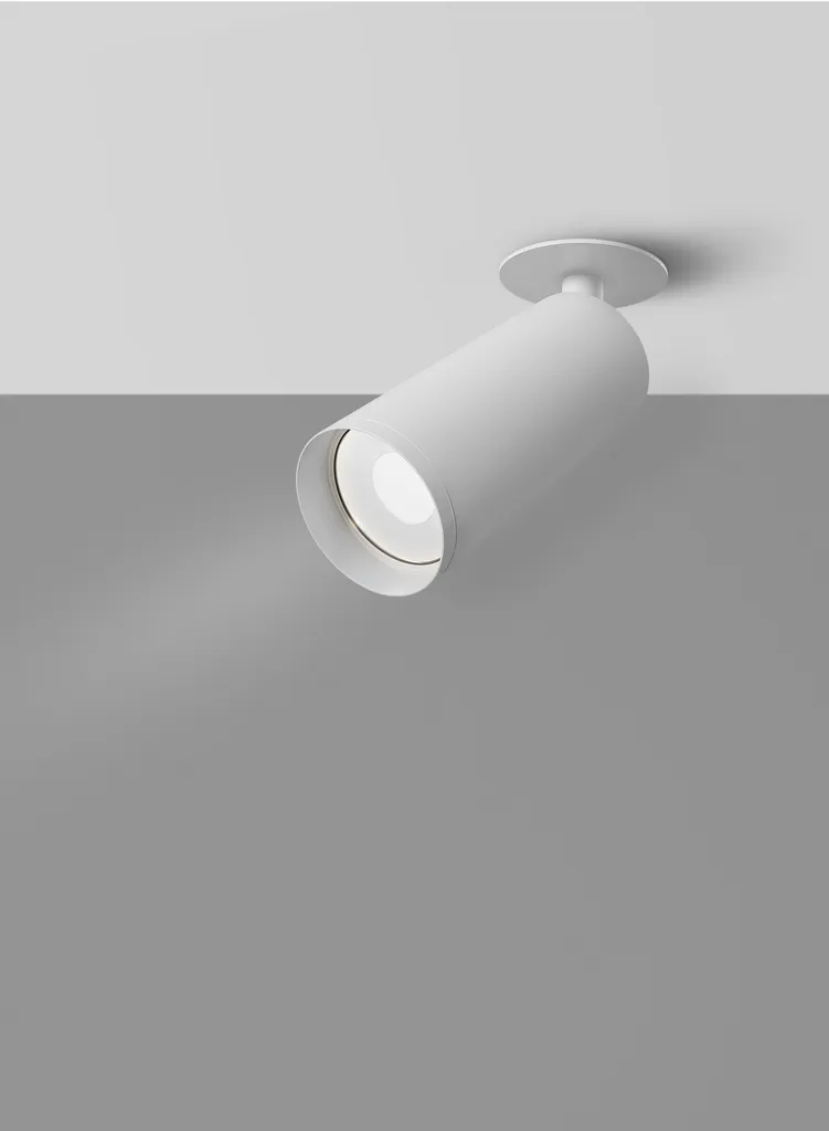 Plafonnier spot blanc réglable aluminium 19,2 cm éclairage ciblé - 6