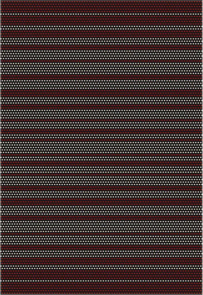 Ambience AE 8009 Schwarz / Rot / Weiß 200cm x 300cm