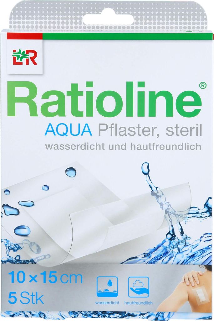RATIOLINE aqua Duschpflaster Plus 10x15 cm steril