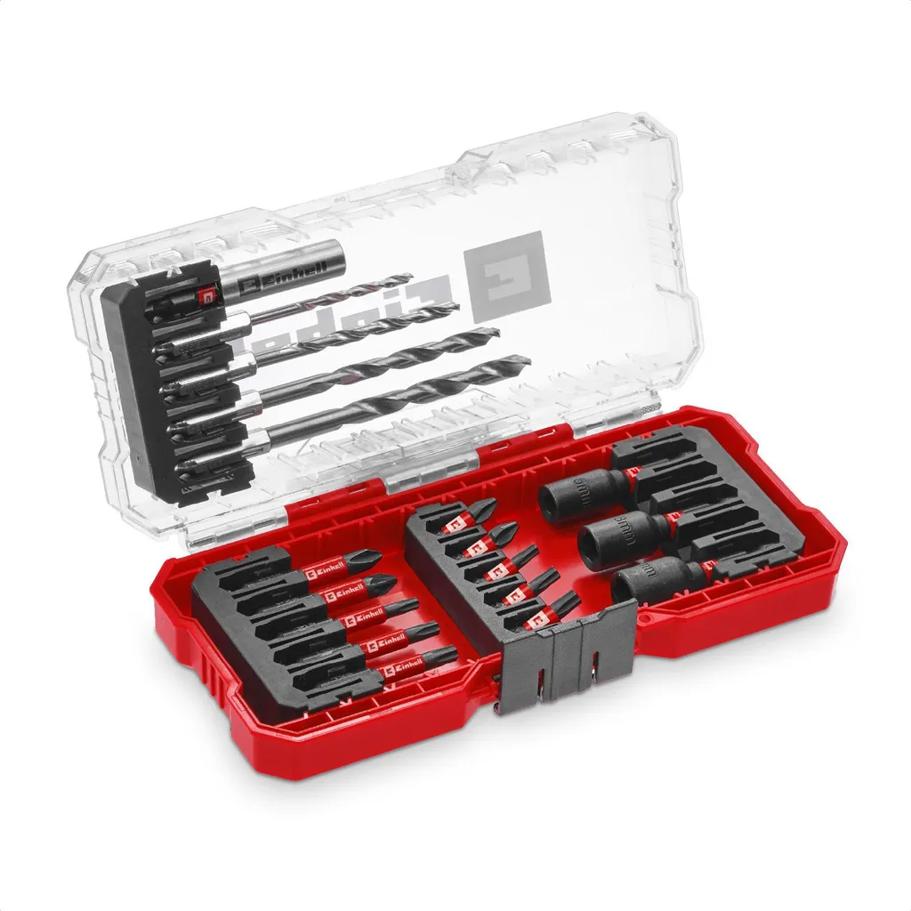 Einhell Bit Set 18 Pezzi 108709 - Kit Inserti S2 e Punte HSS per Avvitatore - 11