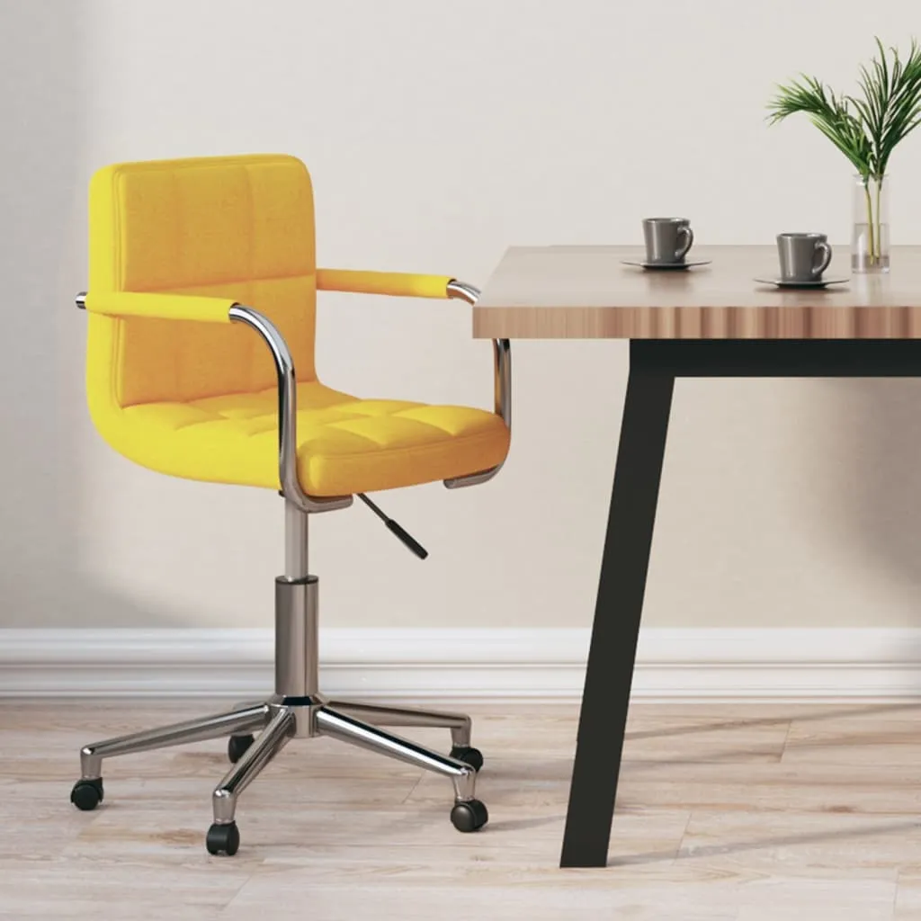 Sedia Ufficio Design Stabli Möbel Tessuto Senape - Girevole e Chic