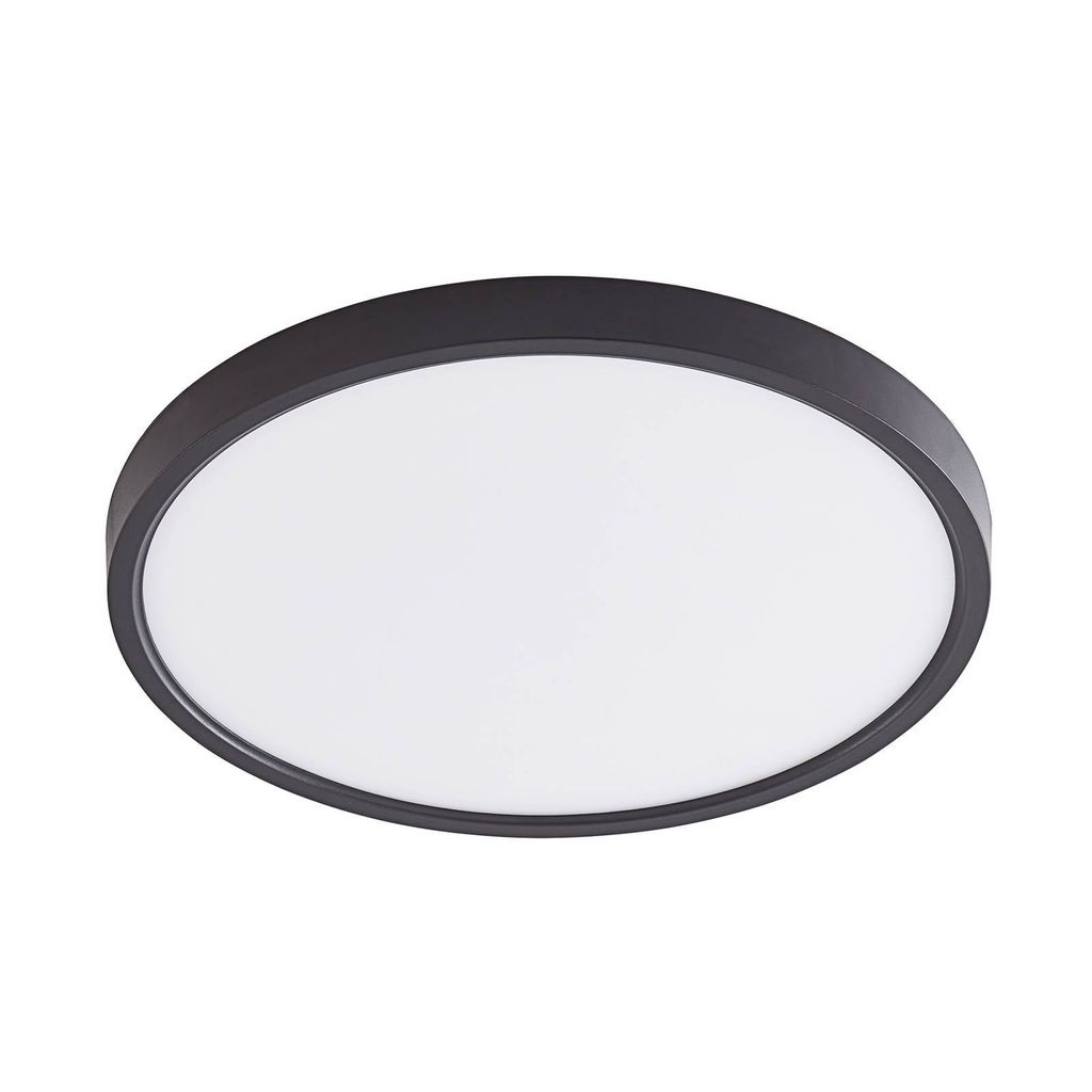 Lindby LED-Deckenleuchte Pravin, Ø 30 cm, dimmbar, schwarz