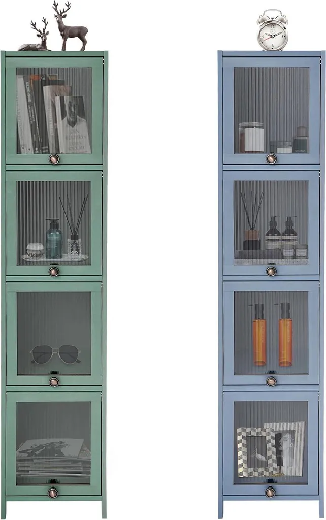 Armoire salle de bain étroite pour petits espaces d'angle grise