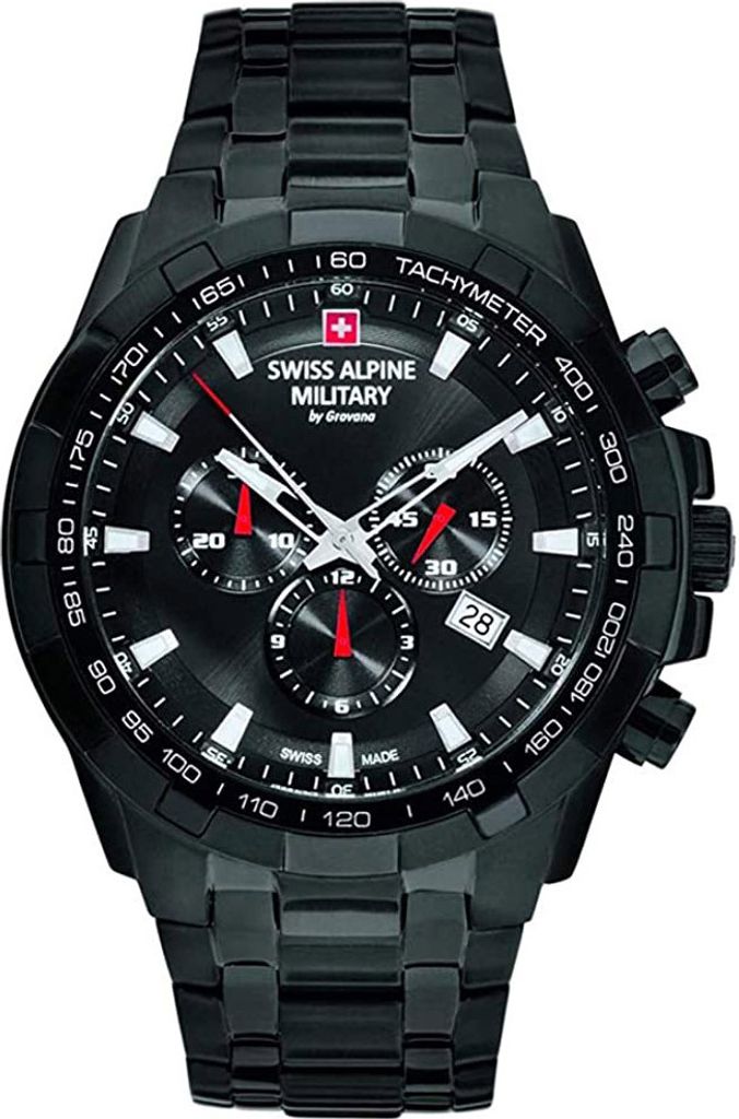 Swiss Alpine Military by Grovana Herren Armbanduhr schwarz 7043-9177SAM