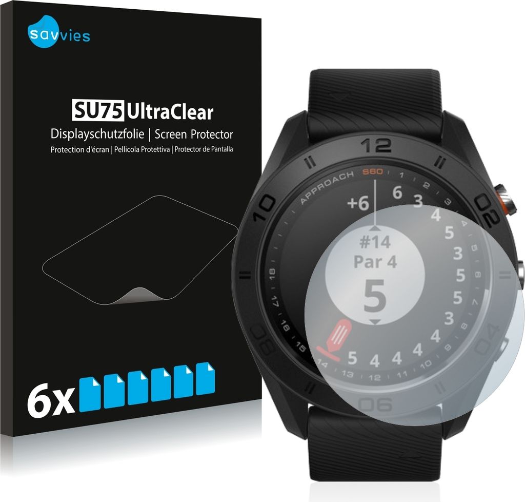 6x Für Garmin Approach S60 Schutzfolie Savvies Produktbild 