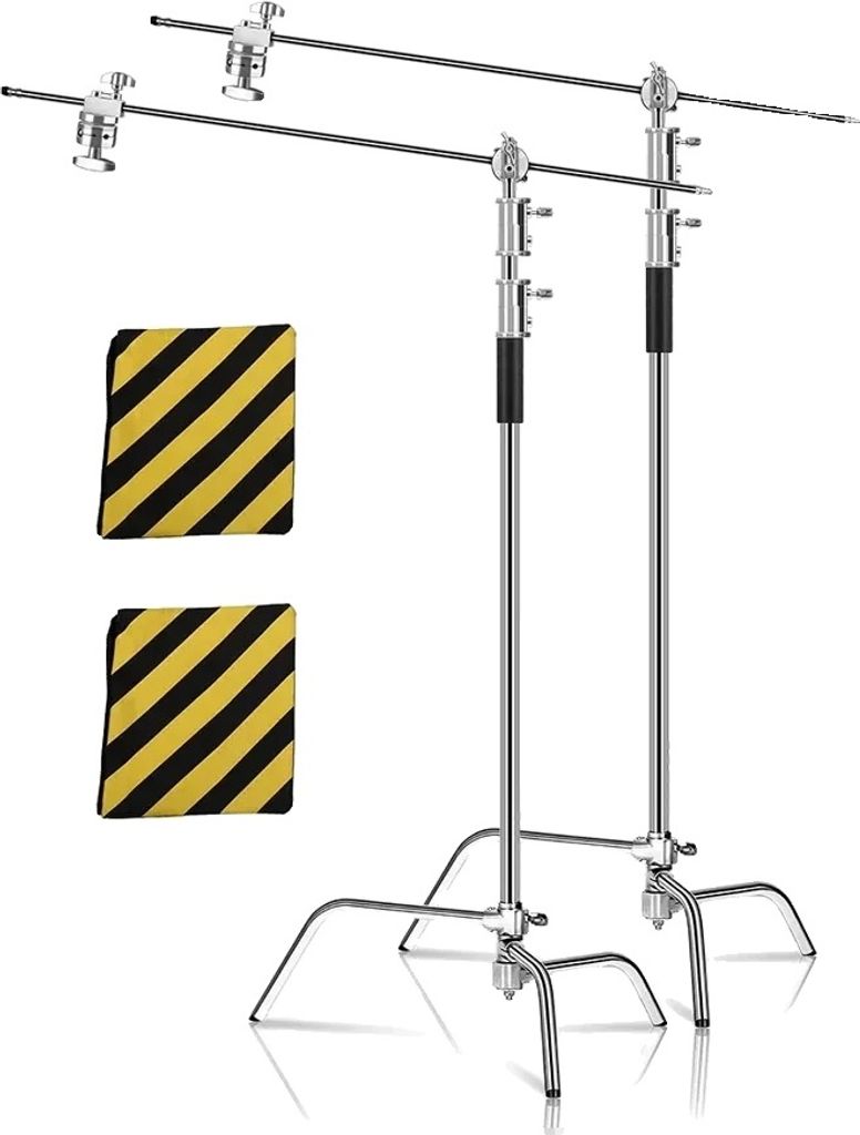 Fotografie C-Stand Lichtstativ, verstellbares Gleitsystem, langlebiger Edelstahl, 2ps 26M C-Ständer