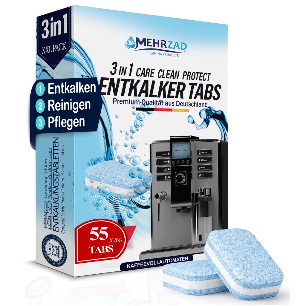 3-in-1 Entkalkungstabletten für Kaffeevollautomaten & Kaffeemaschinen