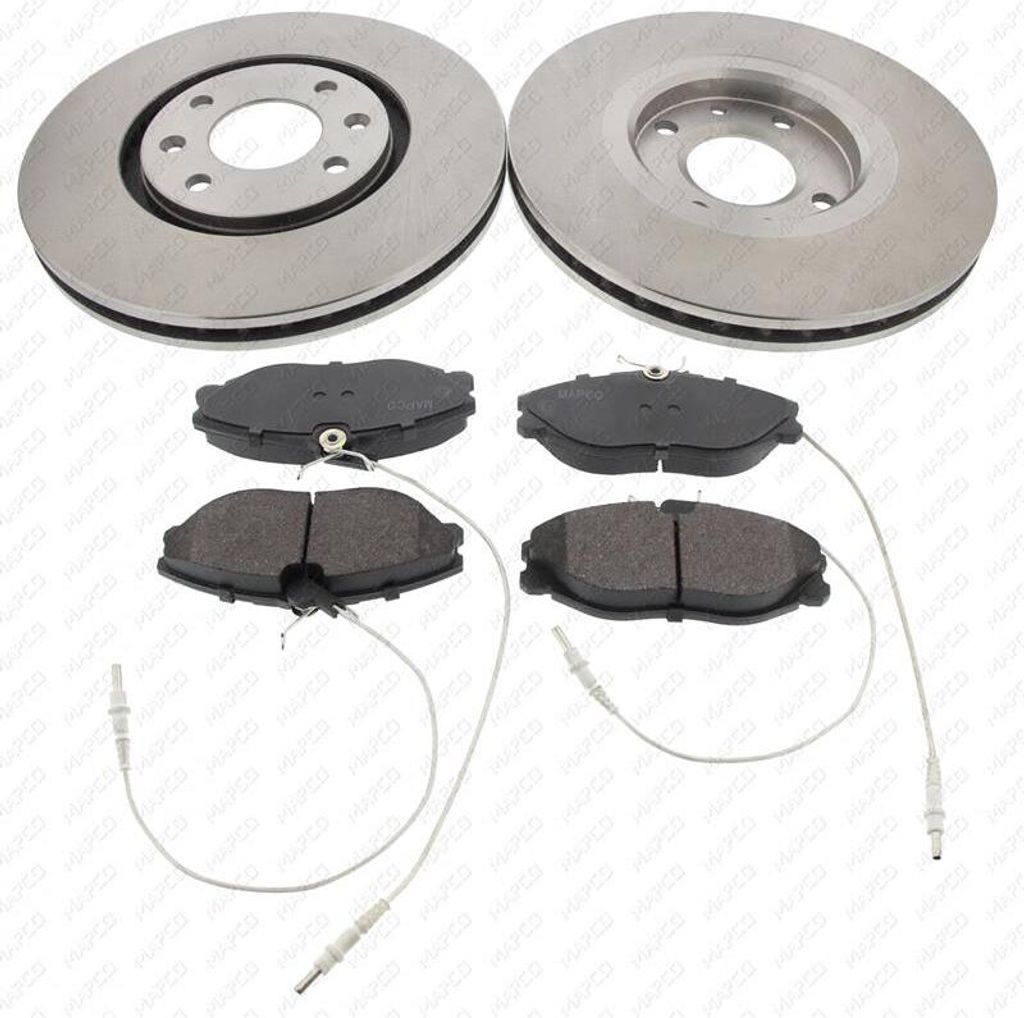 Mapco Bremsscheiben+Bremsbelaege (Bremsensatz) Vorderachse PEUGEOT 406 Break (8E/F),406 Coupe (8C),406 (8B)