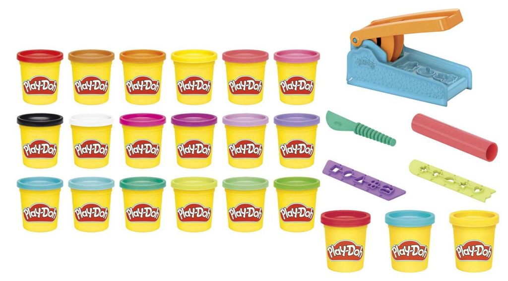 Play-Doh Knetwerk mit 21 Dosen Knete Fantasiepack 1,7kg Knete