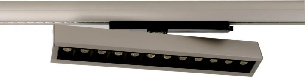 Luminaire Rail Alnitak 34W Blanc Neutre 4000K Design Argent 336mm