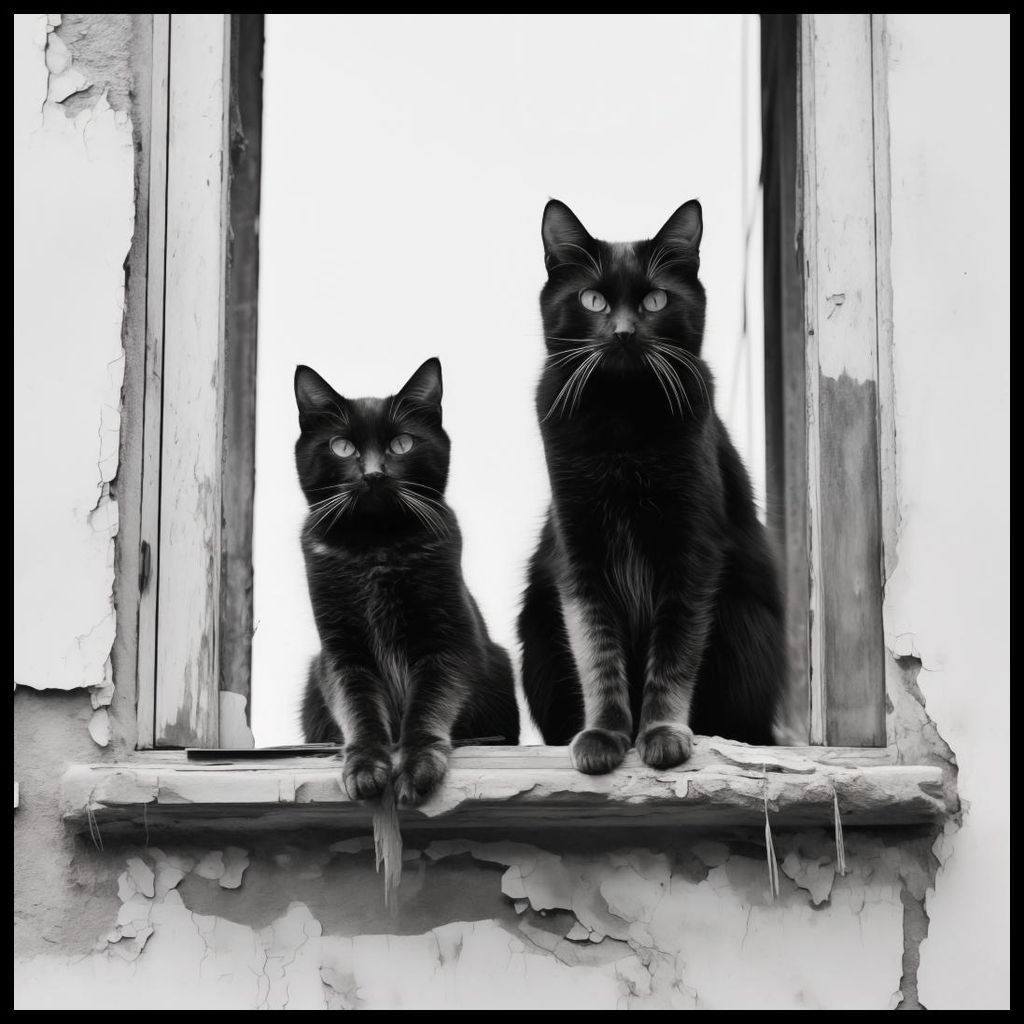 Plakat 70x70cm Wachtmeister auf der Fensterbank