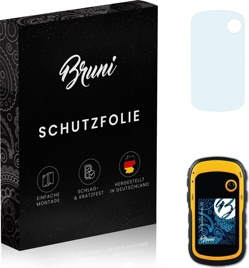 Bruni Basics-Clear 2x Schutzfolie kompatibel mit Garmin Etrex 10 Folie
