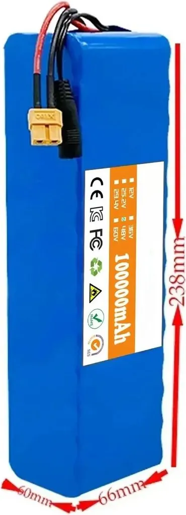 Batterie de Remplacement pour Vélo Électrique 48V 100Ah Lithium Violette - 5