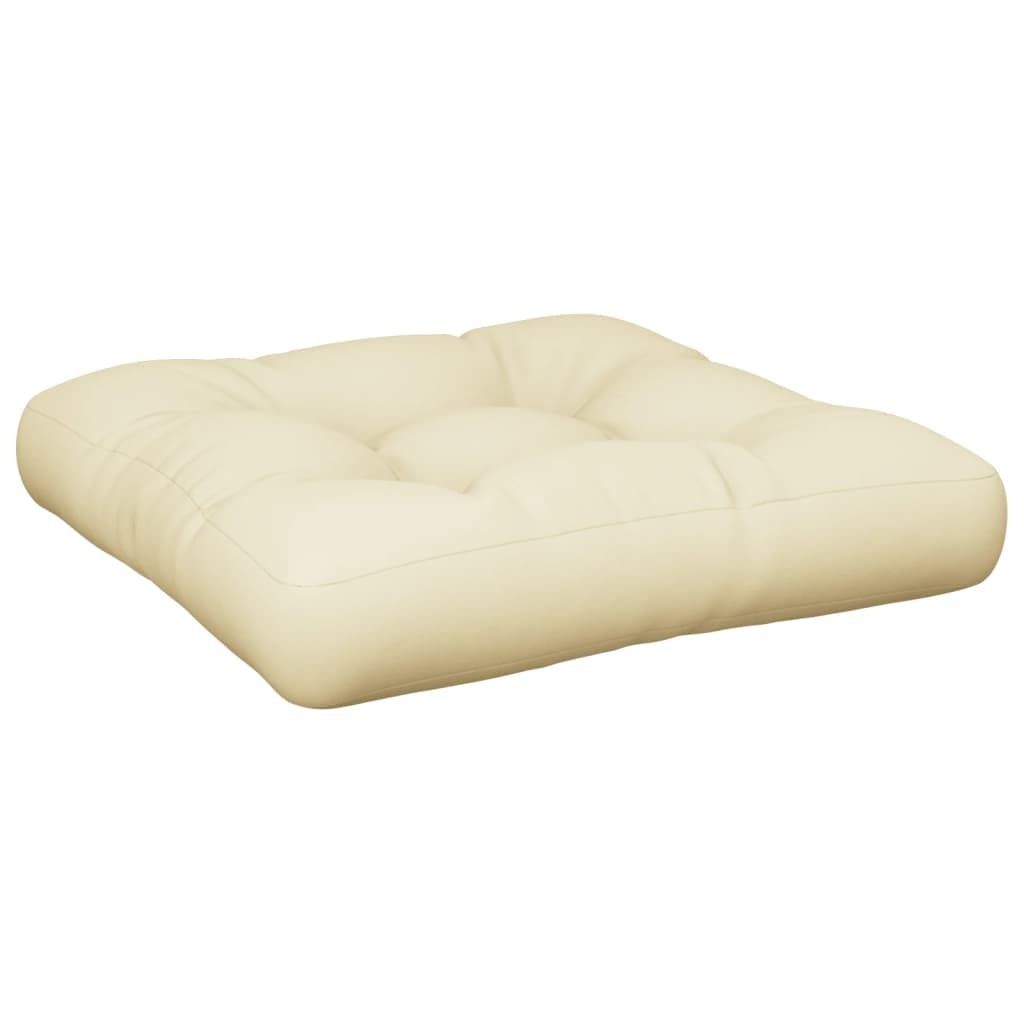 Palettenkissen Creme 50x50x12 cm Stoff