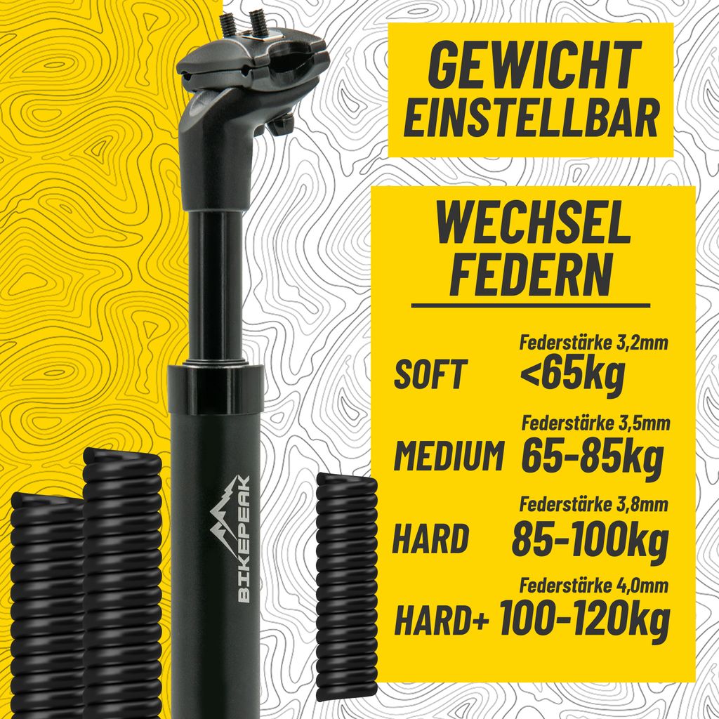 Sattelstutze Gefedert Test