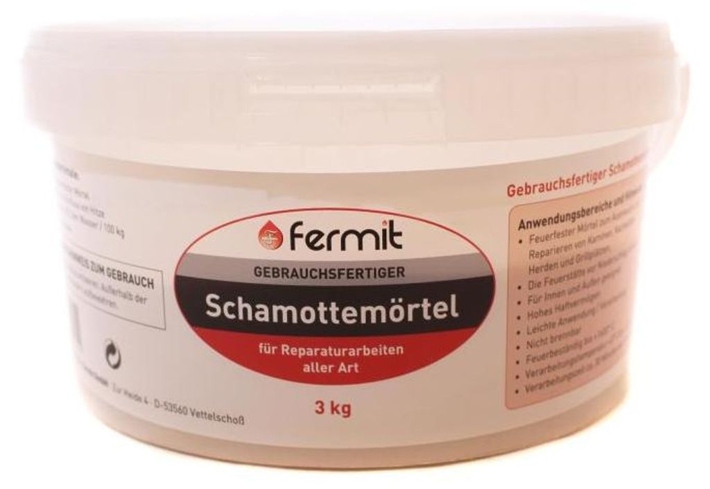 Fermit 11310 Schamottemörtel 3 kg Eimer Produktbild 