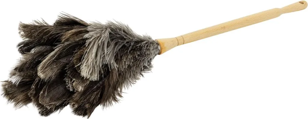 Plumeau en plumes d'autruche naturelle 75 cm pour objets de collection