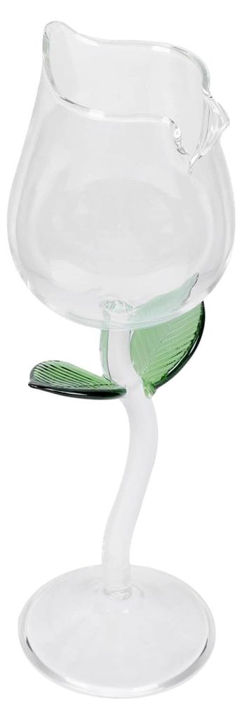 Rosenförmiges Cocktailglas aus Glas, 1 Stück, Handlicher Trinkbecher für Zuhause, Büro und Restaurant, Bruchsicheres Glas, Leicht zu Reinigen