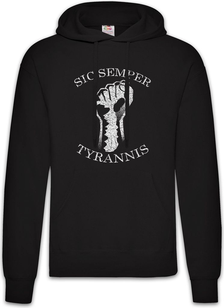 Urban Backwoods Sic Semper Tyrannis II, Herren Hoodie, Farbe: Schwarz, Größe: 5XL