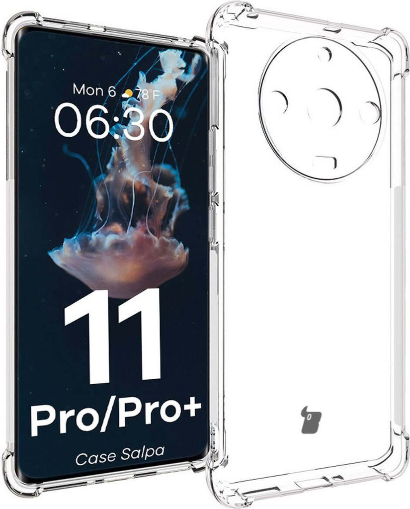Flexible Schutzhülle für Realme 11 Pro / 11 Pro+, Bizon Case Salpa, Transparent
