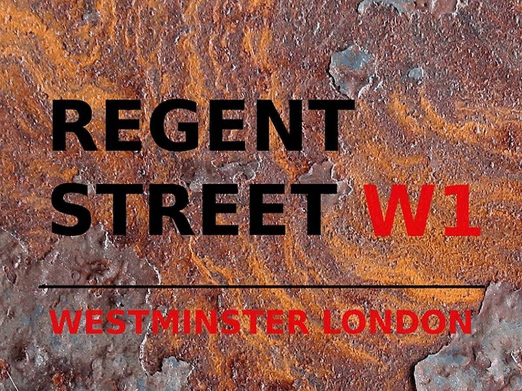 vianmo Holzschild 30x40 cm London Westminster Regent Street W1
