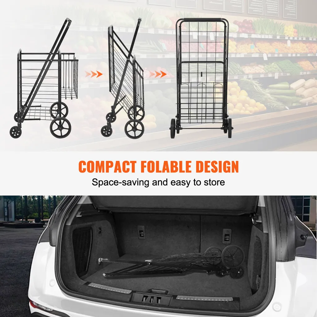Chariot robuste multi-usage 110 lbs à roues pivotantes à 360 degrés