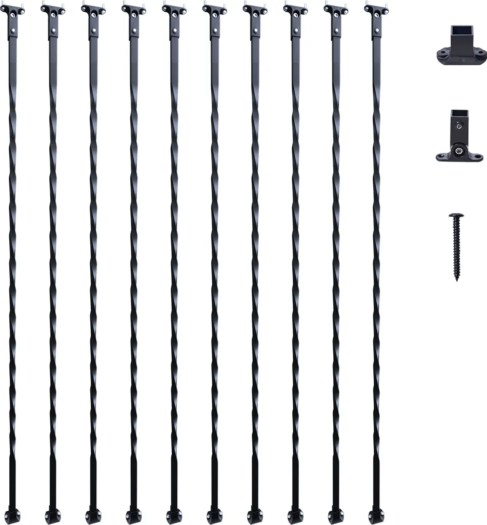Pack 10 Balaustre Ferro VEVOR 1122mm - Kit Ringhiera Fai-da-Te Nero