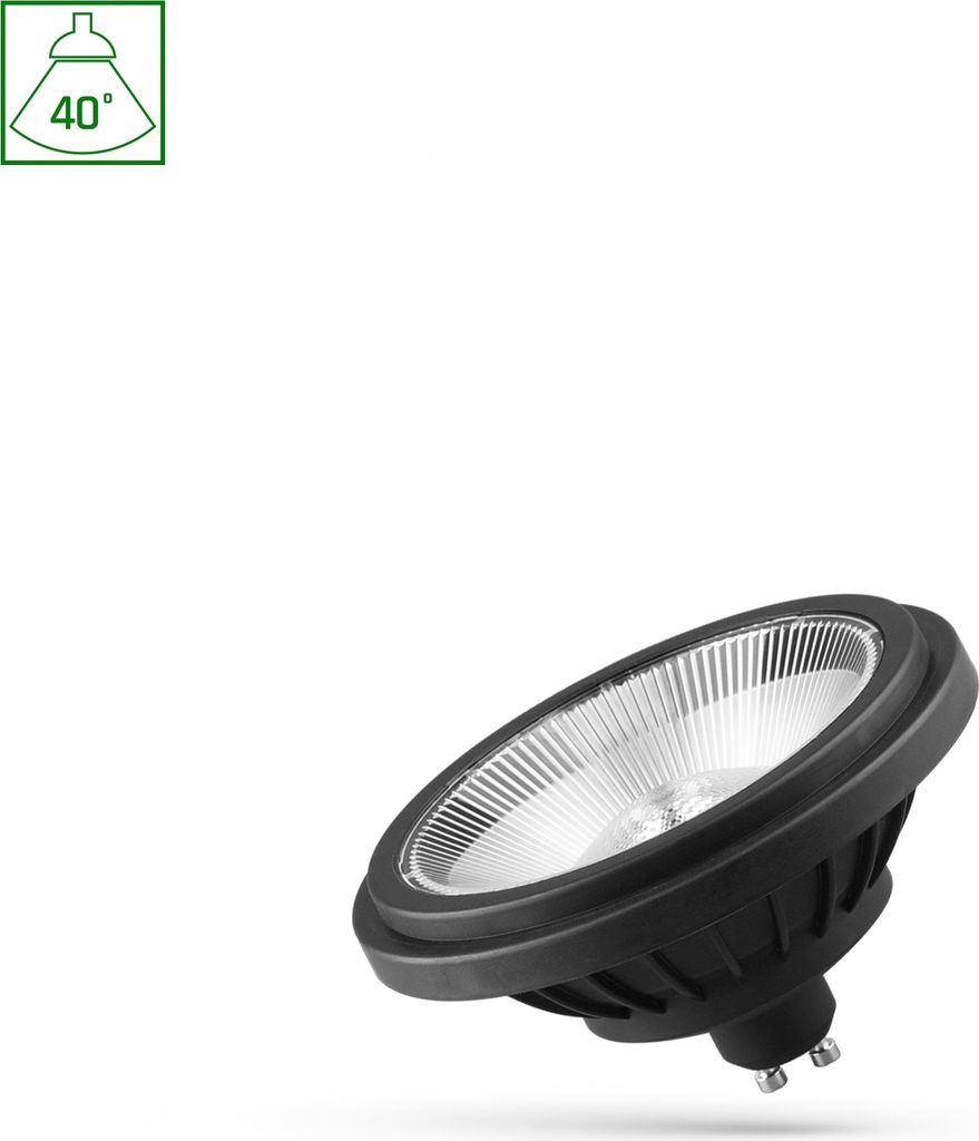 Led Ar111 Gu10 230V 14W Basic 2 Smd 40Deg Nw Black