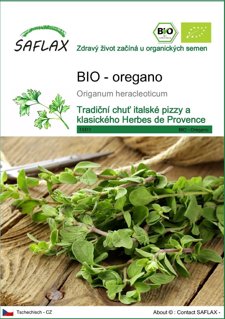 SAFLAX - BIO - oregano - Origanum heracleoticum - 1500 Obrázek produktu 