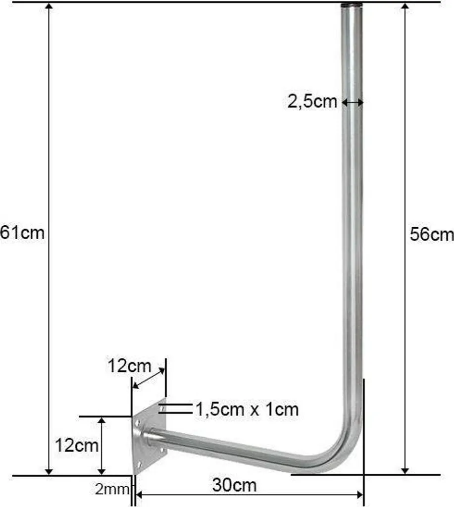 Fixation antenne Blow NO76-900 support de montage acier pour auto