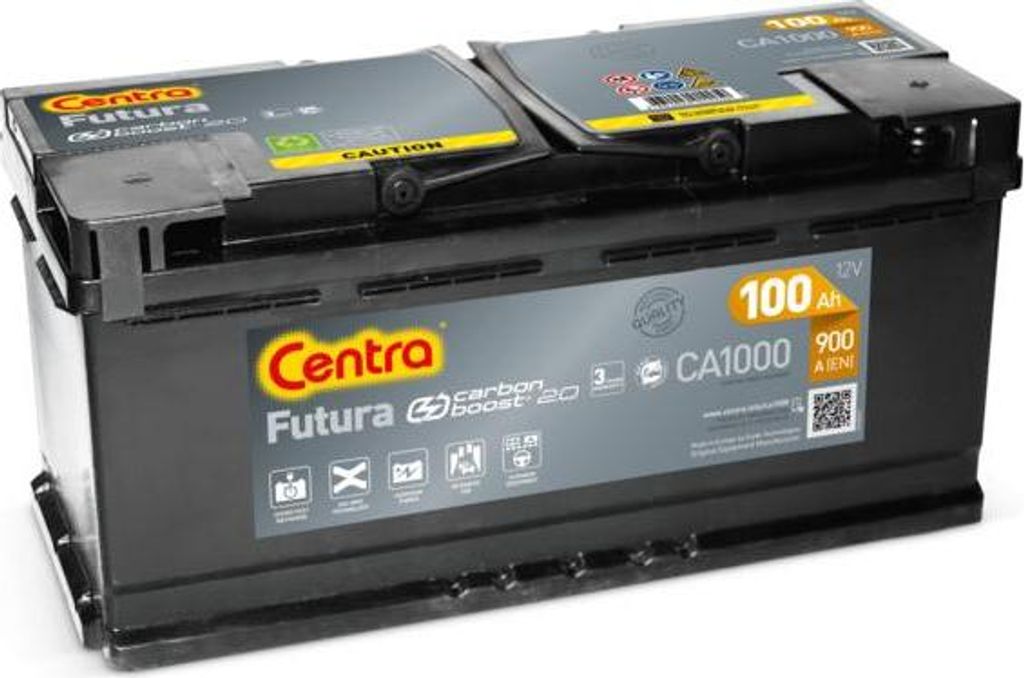 CENTRA CA1000 Starterbatterie OE 1740848 kompatibel mit Alf. 164, A4 8K, A4 8H, A4 8E, A5 8T, A6 4F, A6 4A, A6 4B, A8 4D, A8 4E, Q5, Q7, R8, 3er E3...