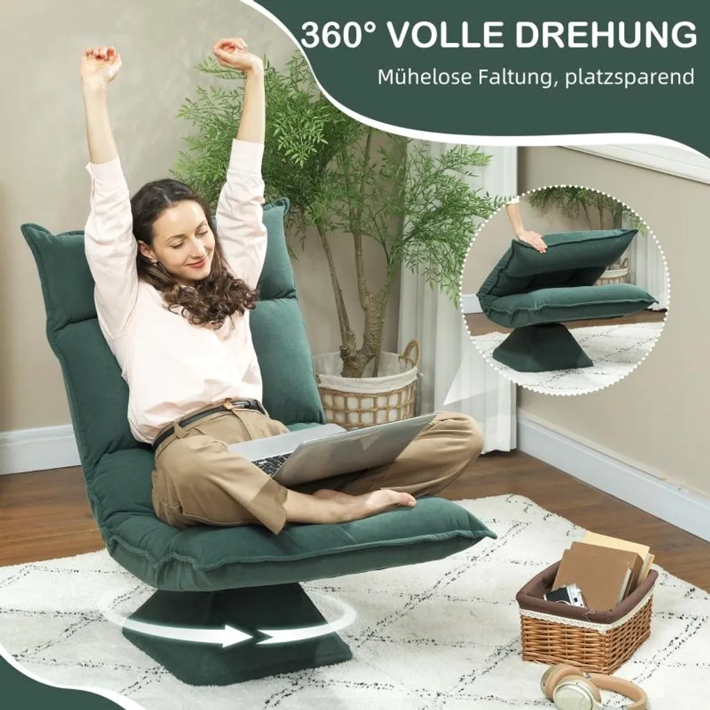 Canapé de sol pliable et modulable pour salon ou coin de méditation - 3