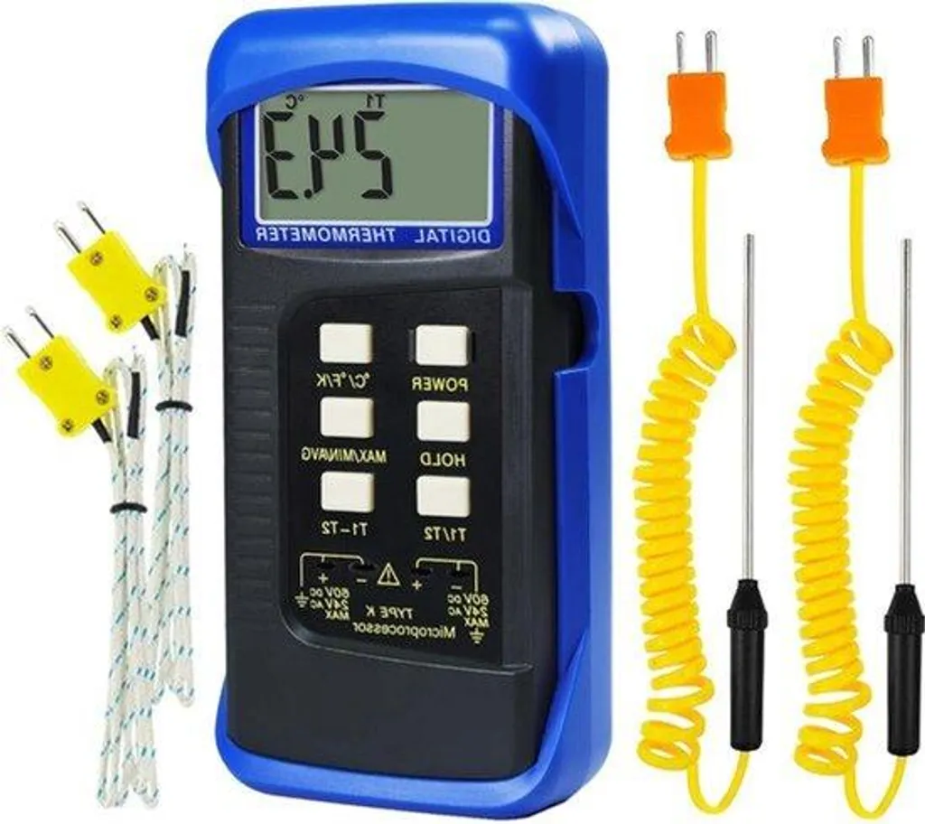Thermomètre de cuisine et d'industrie type K, 4 canaux pour suivis précis
