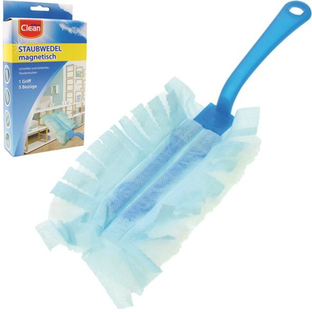 CLEAN Staubwedel 6tlg 1 Halter+5Tücher magnetisch Produktbild 