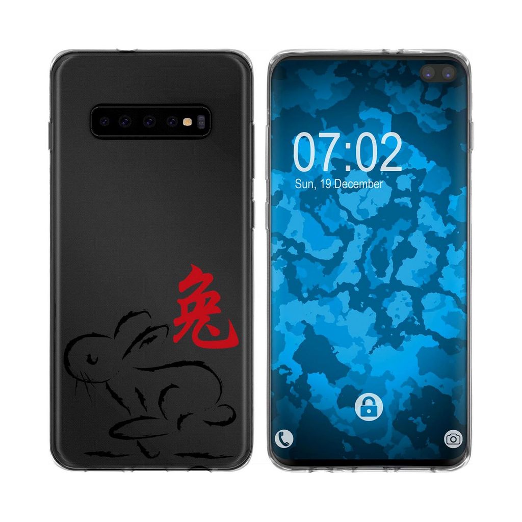 PhoneNatic Case kompatibel mit Samsung Galaxy S10 Plus Silikon-Hülle Tierkreis Chinesisch M4