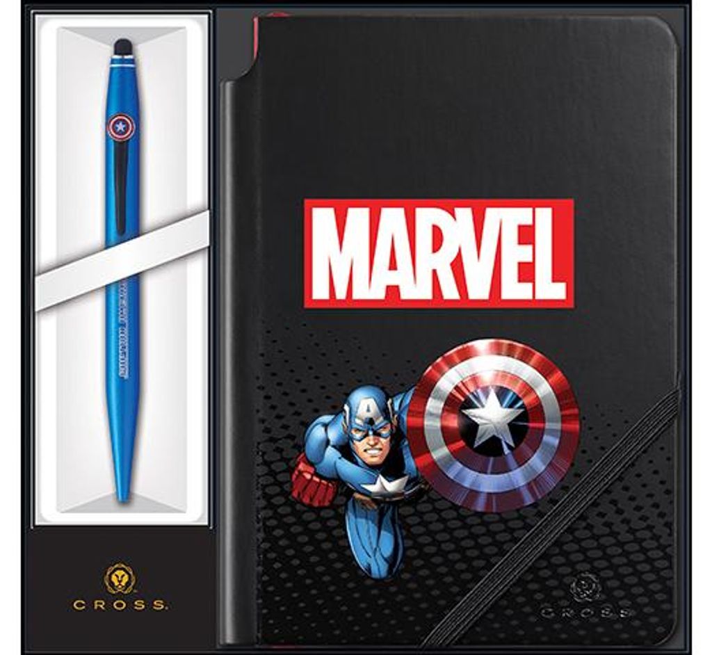 Cross Kugleschreiber Tech 2 Marvel Captain America + Notizbuch