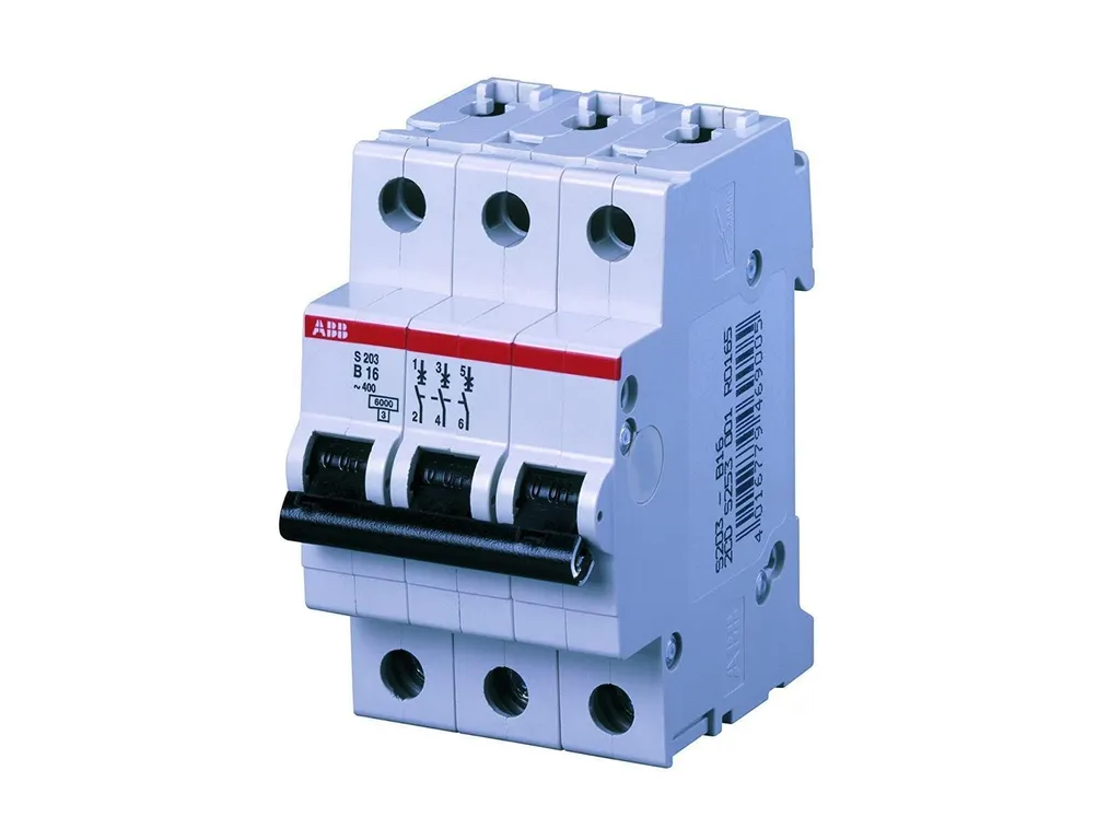 Protection de Circuit Triphasé 16A ABB S203-B16 pour Réseau 400V AC