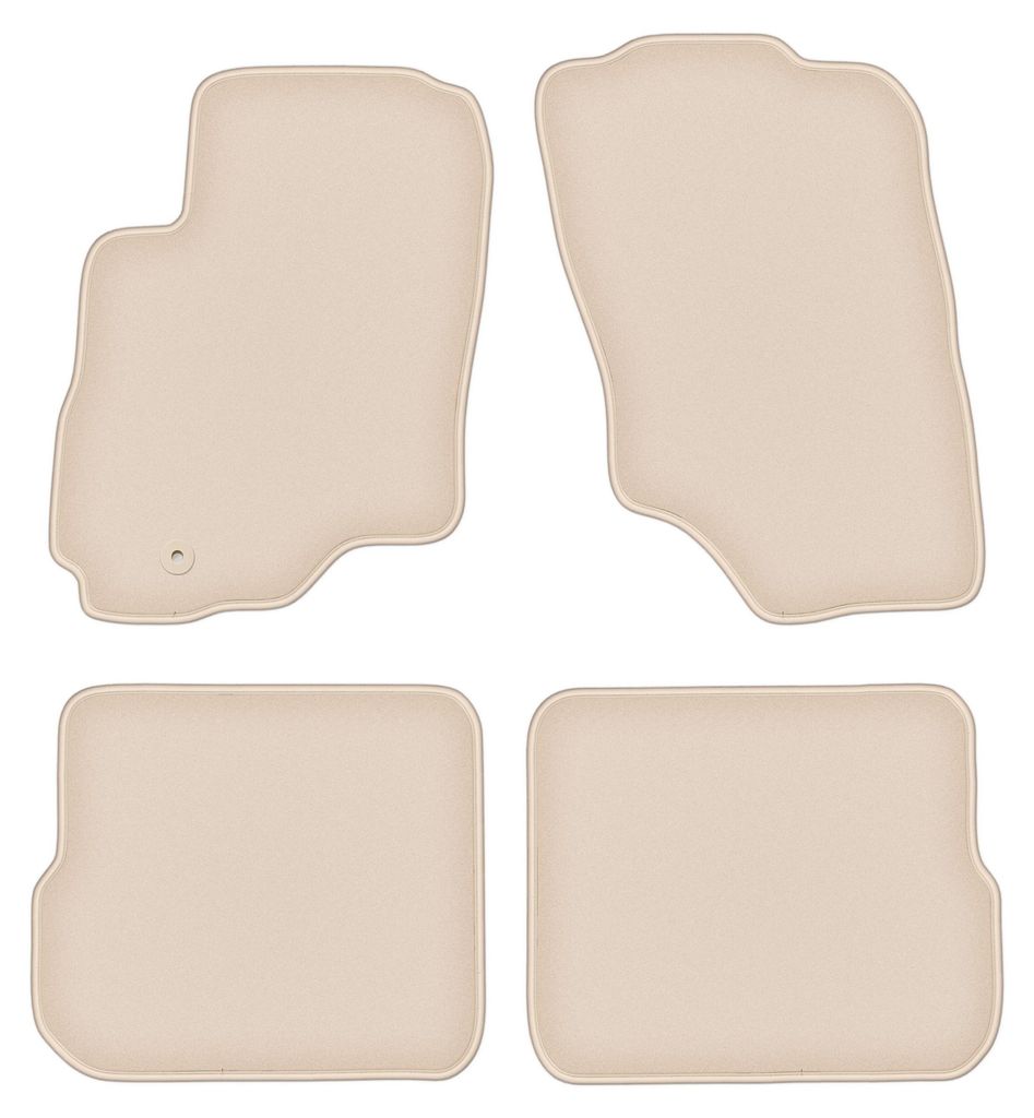 DURBAN Beige Velours-Fußmatten-Set für Mitsubishi Outlander I SUV (2001-2006)