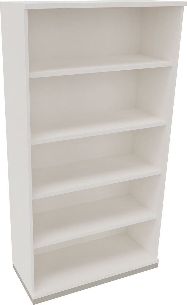 Regal 5OH B1000xT442xH1869mm Silberaluminium/Diamant Weiß