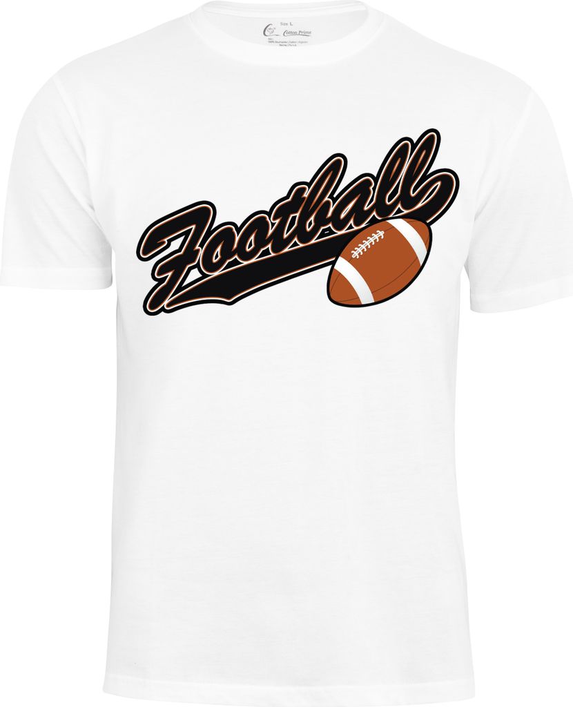 Cotton Prime T-Shirt American Football L weiss