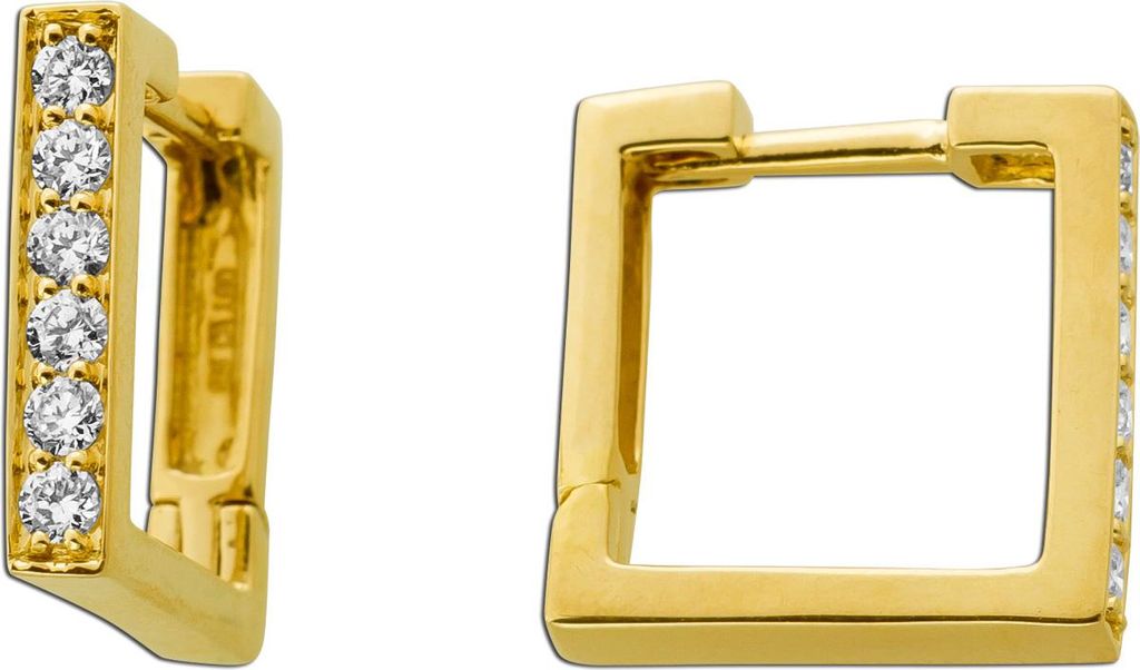 Diamant Creolen Gold 585 14K Lab Grown Diamanten 0.32ct