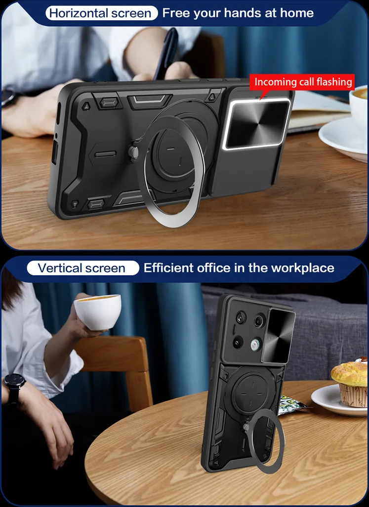 Cover Rugged Xiaomi Redmi Note 13 Pro 5G Blu - Doppio Strato Military - 5