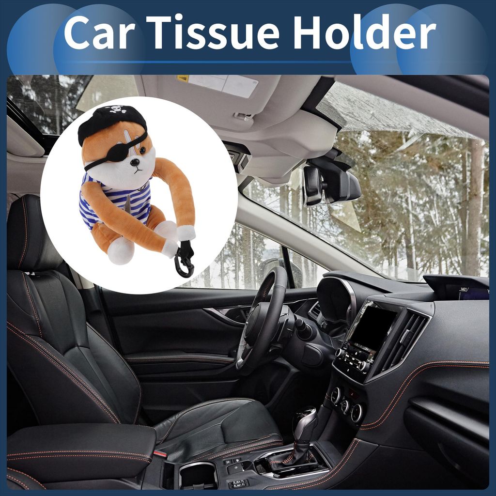 Auto-Taschentuchhalter Auto-Taschentuchbox-Organizer Plüsch Gelb Blau 1 Stück