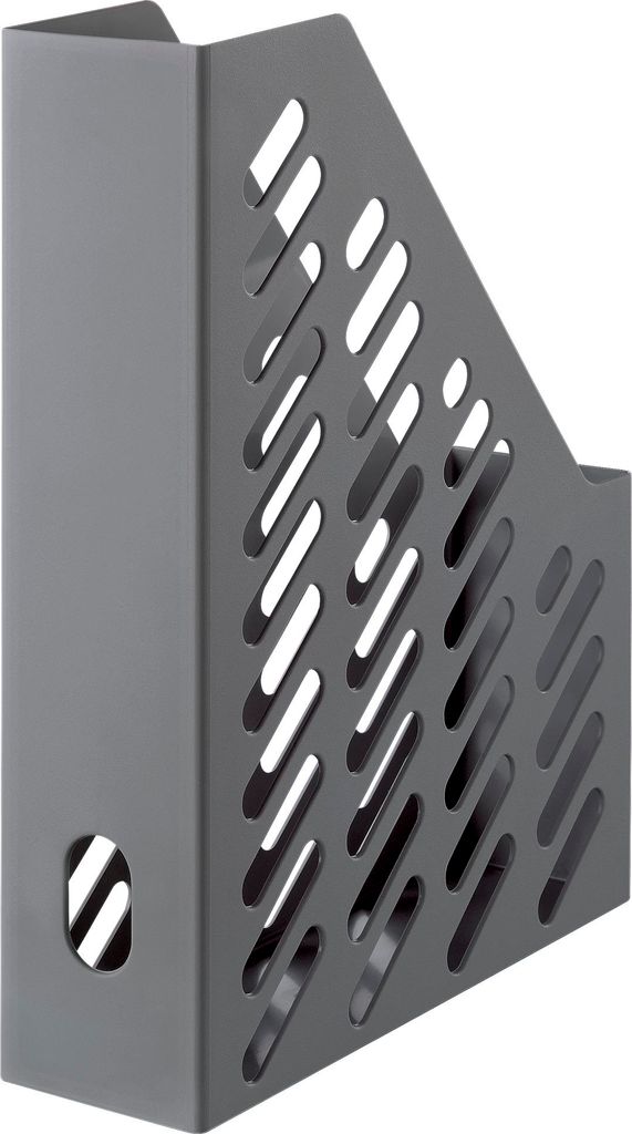 Stehsammler KLASSIK, DIN A4/C4, mit Sicht- und Griffloch, dunkelgrau