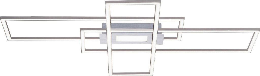 Plafoniera LED, colore acciaio, dimmerabile, telecomando, Immagine del prodotto 