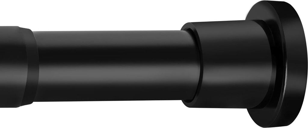 Schwarze Duschvorhangstange - Raumteiler - 73-102 cm - matt schwarz