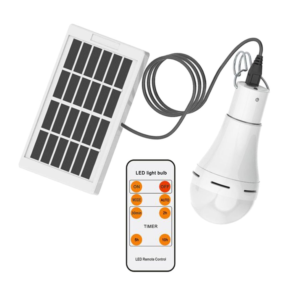 LED Solar Glühbirne Zelt-Camping-Lampe Solarleuchte Garten Außen-Beleuchtung USB 