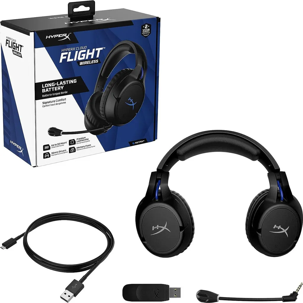 Casque Gaming sans fil HyperX Cloud Flight avec micro pour console Sony - 9