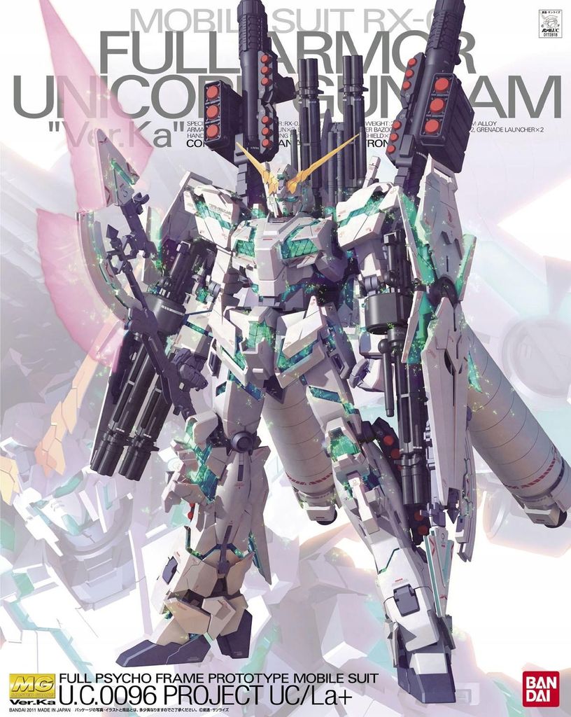 Bandai MG 1/100 FULL ARMOR UNICORN GUNDAM VER. KA Image du produit 
